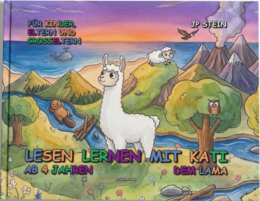 Buchcover „Lesen lernen mit Kati dem Lama“ – Erstlesebuch für Vorschule und Kindergarten